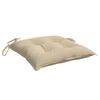 vidaXL Stolsdynor 6 st beige 40x40x7 cm oxfordtyg