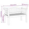 vidaXL Trädgårdsbänk Brun 120 x 53.5 x 85 cm Massivt teakträ