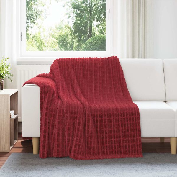 vidaXL Kastfilt Bordeaux R&ouml;d 200 x 150 cm Fleece