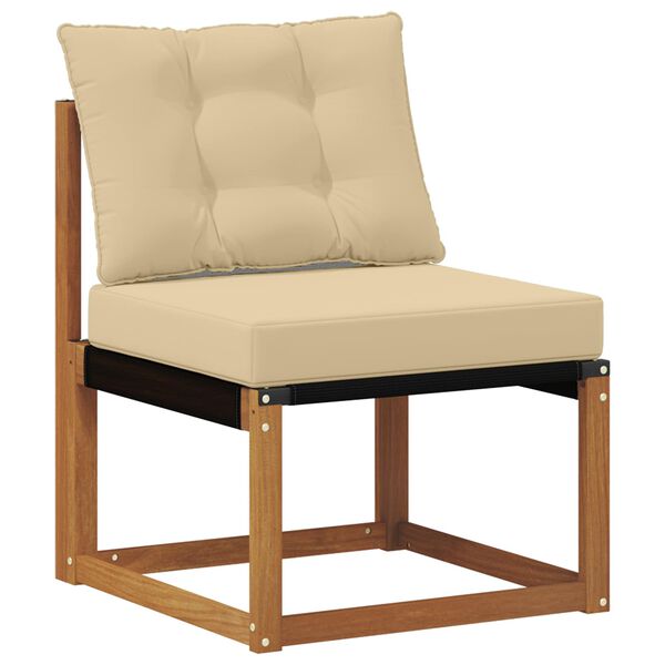 vidaXL Utomhussoffset med kudde 9 pcs Naturlig och Beige