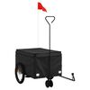 vidaXL Cykelvagn svart 30 kg j&auml;rn