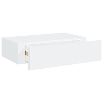 vidaXL Väggmonterad låda 2 st vit 40x23,5x10 cm MDF