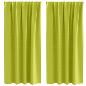 vidaXL M&ouml;rkl&auml;ggningsgardiner med Ringar 2 pcs Gr&ouml;n 175 x 140 cm
