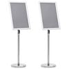vidaXL Affischst&auml;llningar 2 pcs Silver 45 x 32,7 x 108 cm Aluminium