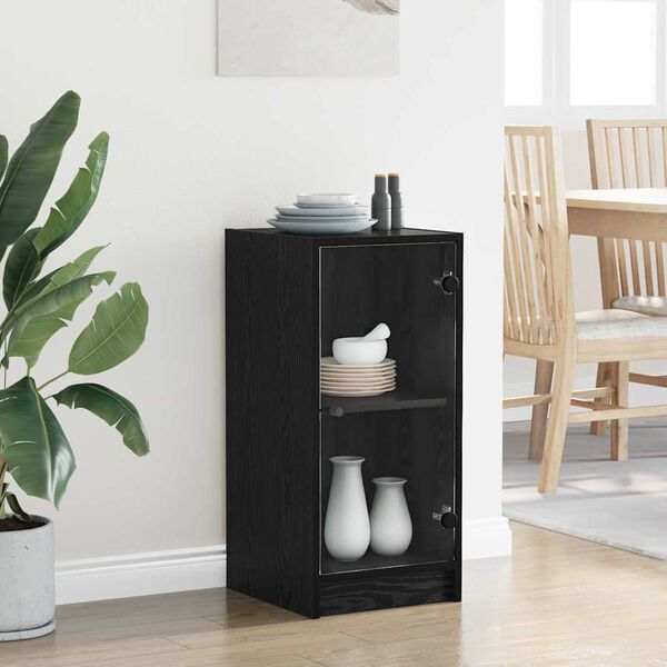 vidaXL Sideboard Svart ek 35 x 37 x 76 cm Konstruerat tr&auml;