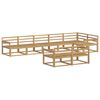 vidaXL Utomhussoffset 8 pcs Vit 406 x 168,5 x 73 cm Massivt Akaciatr&auml;