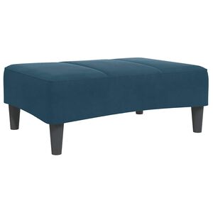 vidaXL Fotpall Bl&aring; 77x55x31 cm sammet