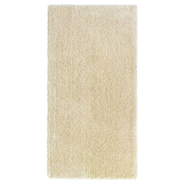 vidaXL L&aring;ng lugg ryamatta beige 100x200 cm 50 mm