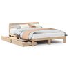 vidaXL S&auml;ngram utan madrass 135x190 cm massiv furu