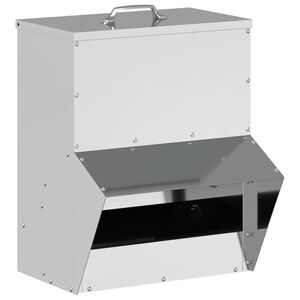 vidaXL H&ouml;nsfodertr&aring;g Silver 20 x 25 x 35 cm Galvaniserat St&aring;l