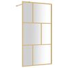 vidaXL Duschv&auml;gg med klart ESG-glas guld 100x195 cm