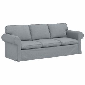 vidaXL Soffa Ljusgr&aring; 215 x 82 x 80 cm tyg