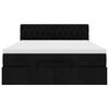 vidaXL Ottoman s&auml;ng med madrass svart 140x190 cm tyg