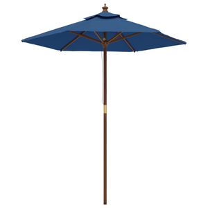 vidaXL Parasoll med tr&auml;st&aring;ng 196x231 cm azurbl&aring;