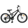 vidaXL Mountainbike 24 Tum 6-Hastighet f&ouml;r 8-12 &aring;r gamla Svart