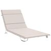 vidaXL Solstol Kudde GEMERT 100% Polyester Vit 200 x 80 x 3 cm