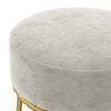vidaXL Rund förvaringspall ljusgrå sammet