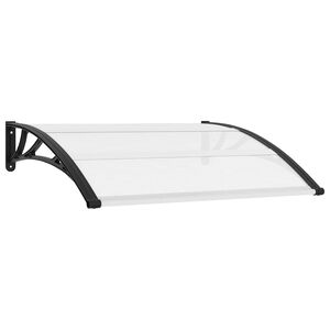 vidaXL Entr&eacute;tak svart och transparent 120x75 cm PC