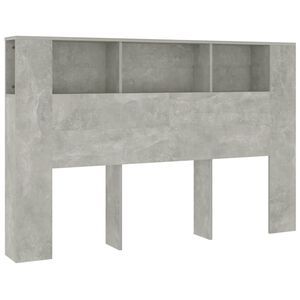 vidaXL S&auml;nggavel med f&ouml;rvaring betonggr&aring; 160x18,5x104,5 cm
