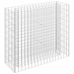vidaXL Planteringsgabion upph&ouml;jd galvaniserat st&aring;l 90x30x90 cm