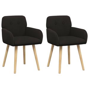 vidaXL Matstolar 2 st Boucl&eacute; Svart 59 x 57 x 85 cm