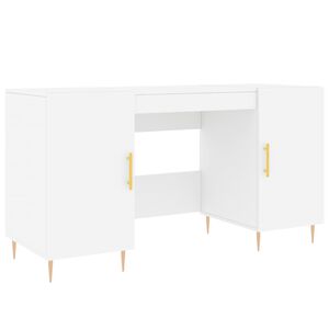 vidaXL Skrivbord vit 140x50x75 cm konstruerat tr&auml;