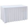 vidaXL Bords&ouml;verdrag 2 st stretch golvl&aring;ngt vit 120x60,5x74 cm
