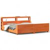 vidaXL S&auml;ngram utan madrass vaxbrun 180x200 cm massiv furu