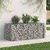 vidaXL Gabion upph&ouml;jd s&auml;ng Silver 140 x 60 x 55 cm Galvaniserat St&aring;l