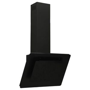 vidaXL K&ouml;ksfl&auml;kt 60 cm rostfritt st&aring;l och h&auml;rdat glas svart