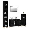 vidaXL Badrumsm&ouml;bler 4 delar set svart konstruerat tr&auml;