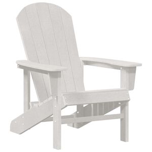 vidaXL Adirondackstol Vit HDPE