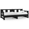 vidaXL B&auml;ddsoffa svart massiv furu 2x(90x200) cm