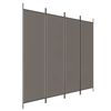 vidaXL Rumsavdelare 4 paneler antracit 200x220 cm tyg