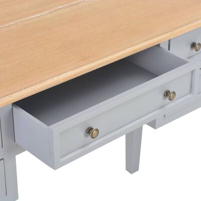 vidaXL Skrivbord grå 109,5x45x77,5 cm trä