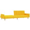 vidaXL B&auml;ddsoffa 2-sits med fotpall gul tyg
