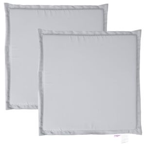 vidaXL Sittdynor f&ouml;r tr&auml;dg&aring;rden 2 st ljusgr&aring; 45x45x2 cm fyrkantig
