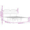 vidaXL Sängram med huvudgavel metall vit 140x190 cm