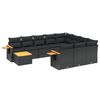 vidaXL Patio Sofa Set 11-sits Black