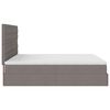 vidaXL Ottoman s&auml;ngram med madrass taupe 160x200 cm tyg