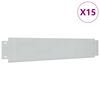 vidaXL Rabattkanter 15 st galvaniserat st&aring;l 100x20 cm