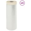 vidaXL Dammskydd med klistertape 12 st Transparent 210 x 2000 cm HDPE
