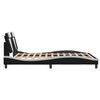 vidaXL Bed Frame "Viana" without Mattress Black and White 160x200 cm Faux Leather