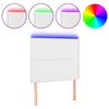 vidaXL S&auml;nggavel LED hvid 100x5x118/128 cm konstl&auml;der