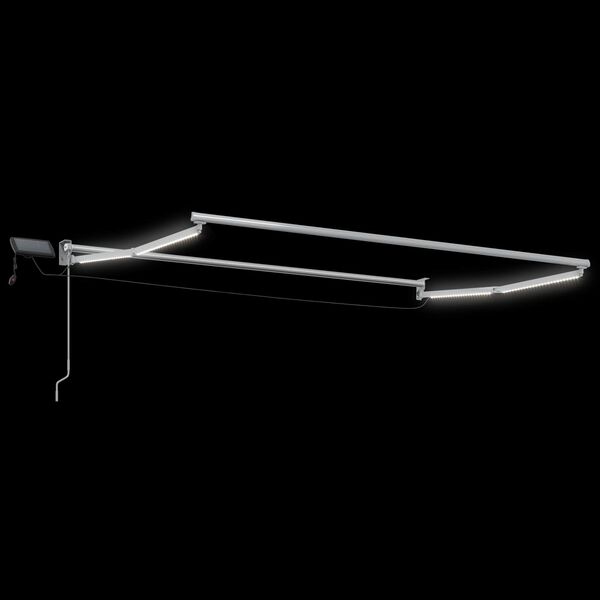 vidaXL Manuell utdragbar markis med LED-lampor 3,5 x 2 m