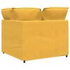 vidaXL Hörnmodul till soffa med dynor ljusgul 100 cm