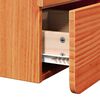 vidaXL Sängbord med låda Vaxbrun 39 x 34 x 33 cm Massiv furu