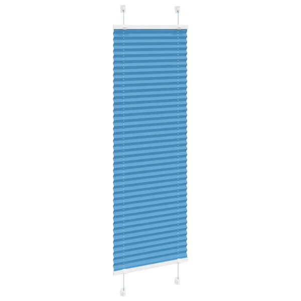 vidaXL Plisserad persienn bl&aring; 45x100cm tyg bredd 44,4cm polyester