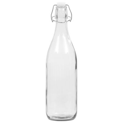 vidaXL Glasflaska med lock 24 st 1 liter
