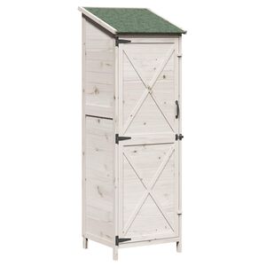 vidaXL Tr&auml;dg&aring;rdshus Vit 59,5 x 56 x 176,5 cm Massivt Furu